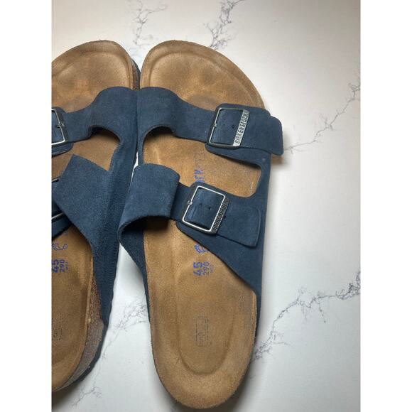 Birkenstock Arizona Bs  Leather Suede Moroccan Blue men’s size 45